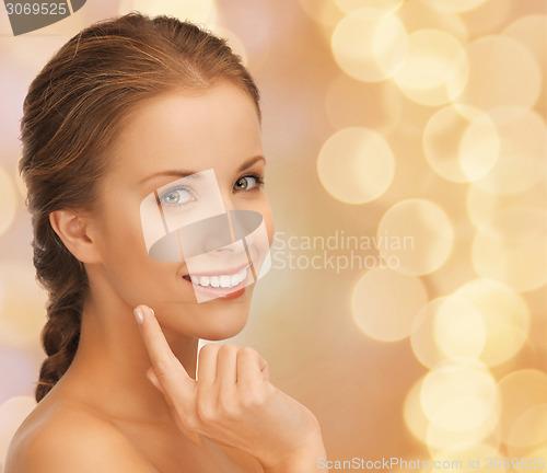 Image of beautiful young woman face