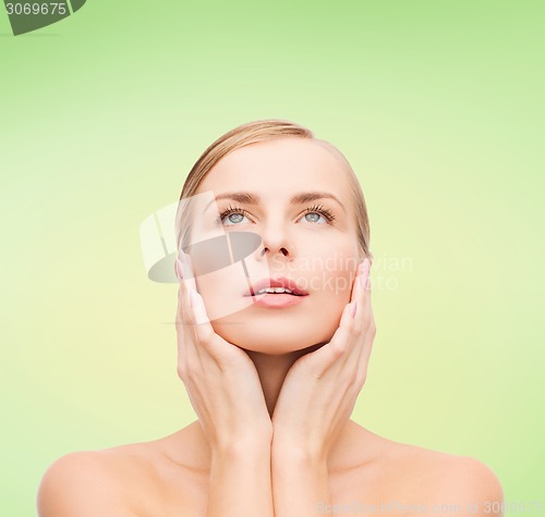 Image of beautiful young woman face