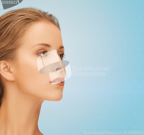 Image of beautiful young woman face