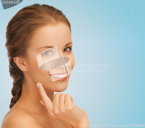 Image of beautiful young woman face
