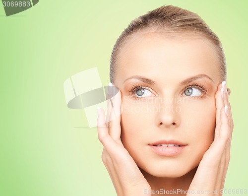 Image of beautiful young woman face