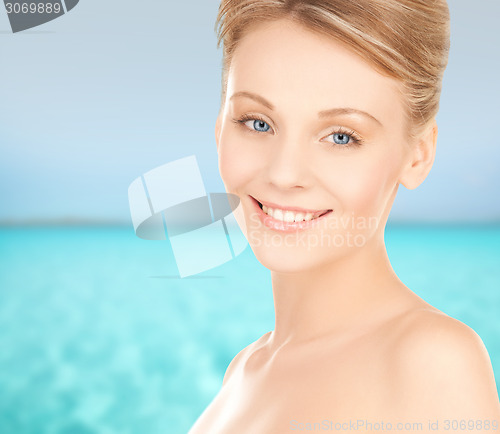 Image of beautiful young woman face