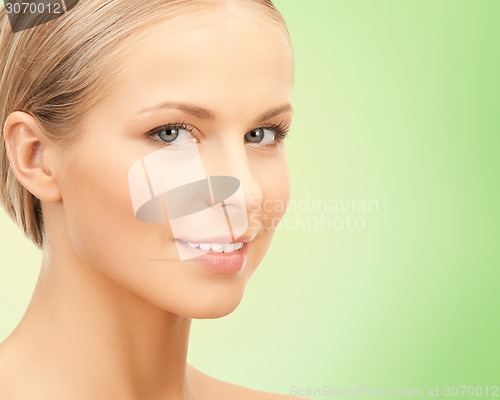 Image of beautiful young woman face