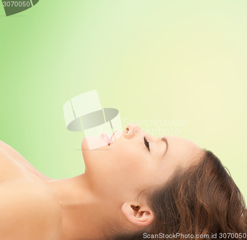 Image of beautiful young woman face