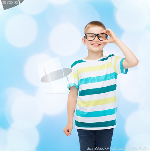 Image of smiling little boy in eyeglasses