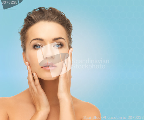 Image of beautiful young woman face