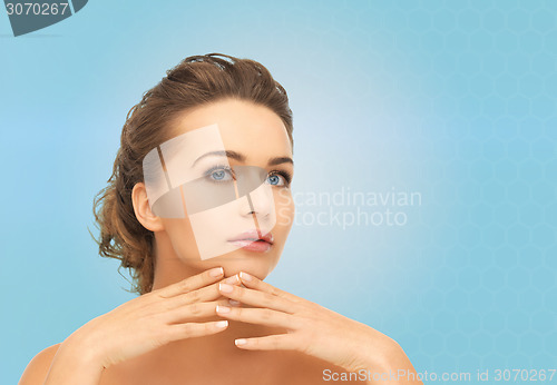 Image of beautiful young woman face