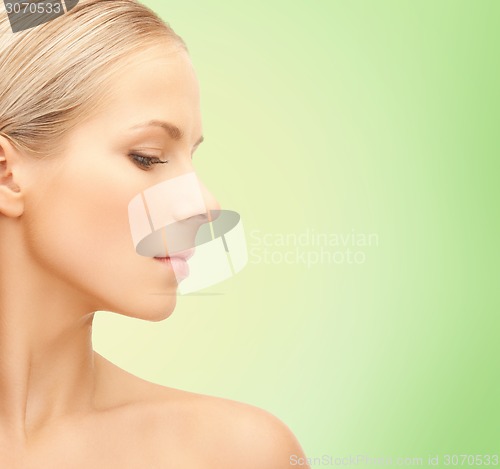 Image of beautiful young woman face