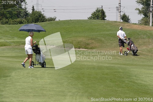 Image of Golfers in golf course