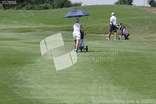 Image of Golfers in golf course