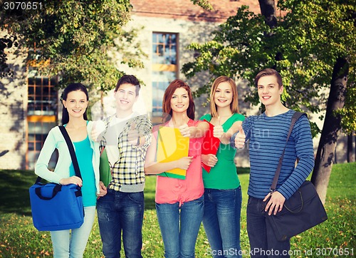 Image of group of smiling students standing