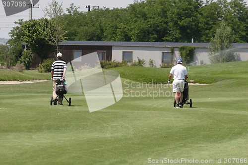 Image of Golfers in golf course