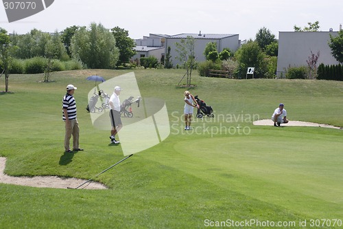 Image of Golfers in golf course