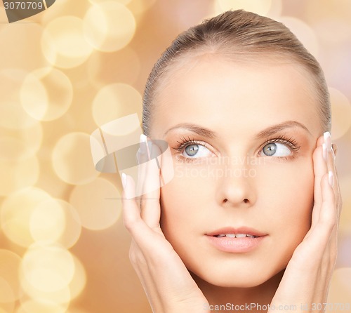 Image of beautiful young woman face