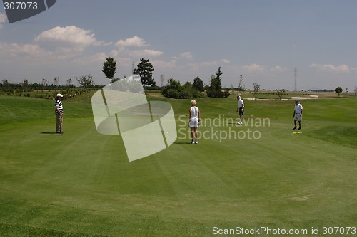 Image of Golfers in golf course