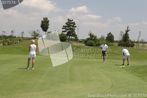 Image of Golfers in golf course