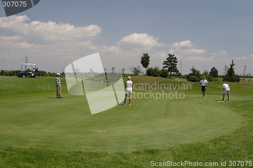 Image of Golfers in golf course