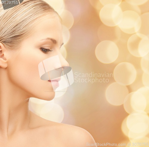 Image of beautiful young woman face