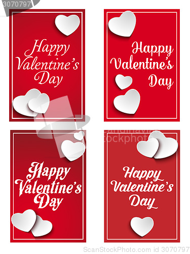 Image of Valentines Day Set of Four Web Banners