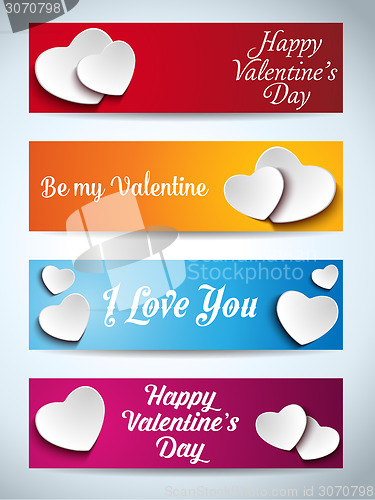 Image of Valentines Day Set of Four Web Banners