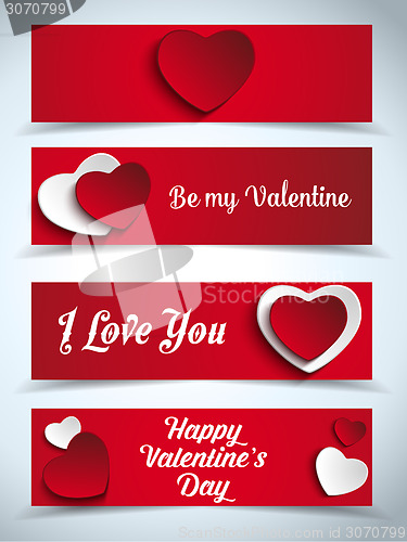 Image of Valentines Day Set of Four Web Banners