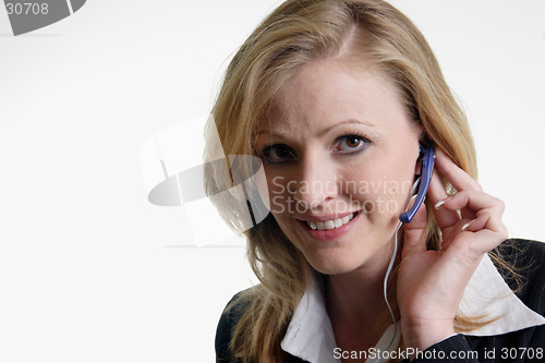 Image of Pretty Receptionist wearing headset