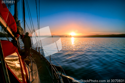 Image of Sunrise from yacht