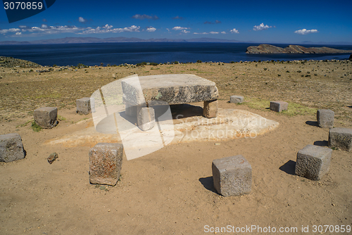 Image of Ancient stones on Isla del Sol