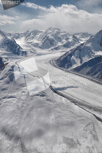 Image of Fedchenko glacier in Tajikistan