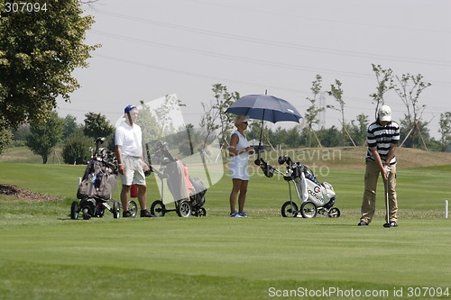 Image of Golfers in golf course