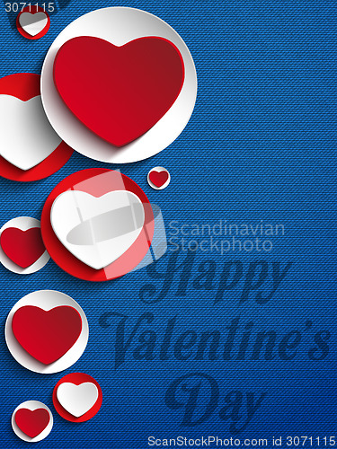 Image of Valentines Day Heart Jeans Background