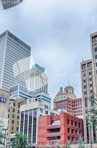 Image of tulsa city skyline around downtown streets