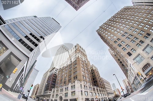 Image of tulsa city skyline around downtown streets