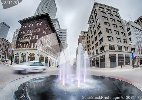 Image of tulsa city skyline around downtown streets