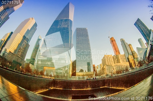 Image of NEW YORK - Dec 26: scenery near World Trade Center in New York C