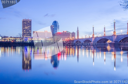 Image of springfield massachusetts city skyline early morning