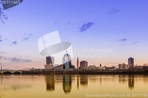 Image of springfield massachusetts city skyline early morning