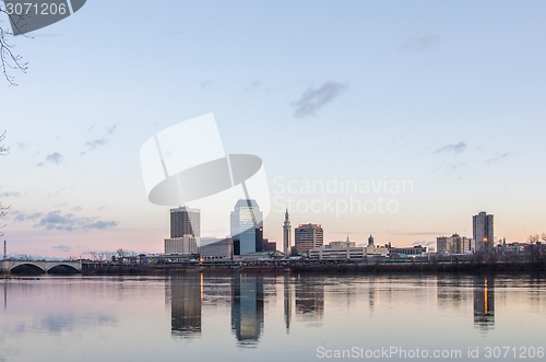 Image of springfield massachusetts city skyline early morning