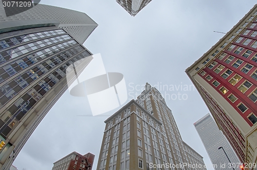 Image of tulsa city skyline around downtown streets