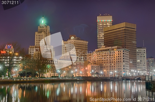 Image of providence Rhode Island from the far side of the waterfront