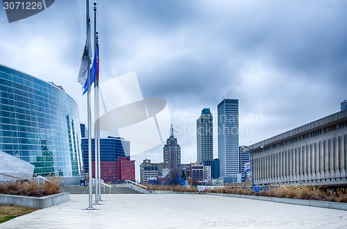 Image of tulsa city skyline around downtown streets