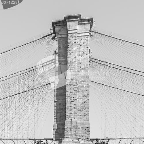 Image of brooklyn bridge and new york city manhattan skyline