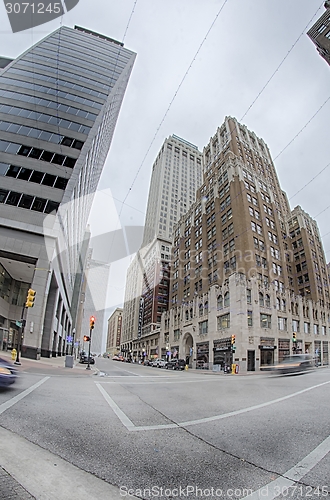 Image of tulsa city skyline around downtown streets