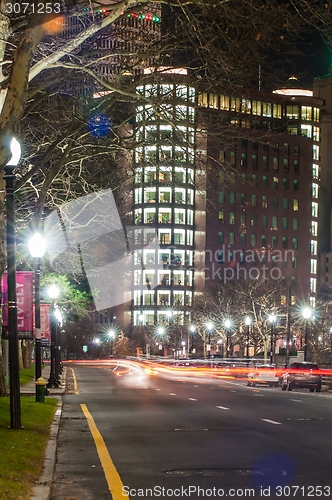 Image of providence rhode island city streets at night