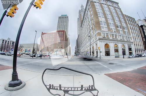 Image of tulsa city skyline around downtown streets