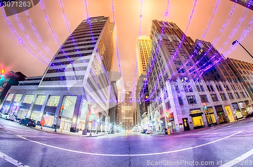 Image of tulsa city skyline around downtown streets