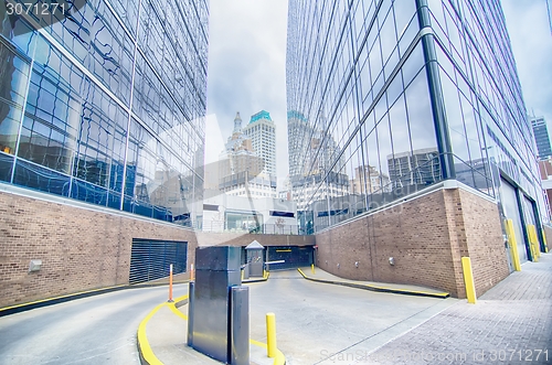 Image of tulsa city skyline around downtown streets