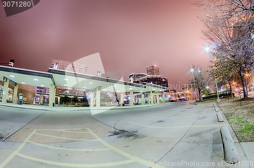 Image of tulsa city skyline around downtown streets