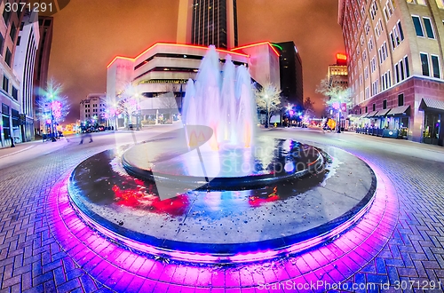 Image of tulsa city skyline around downtown streets