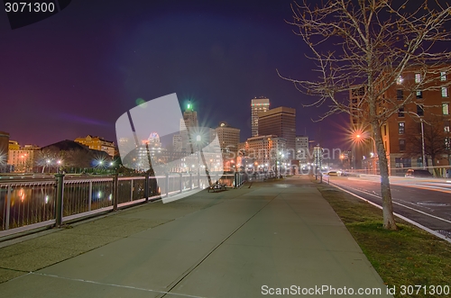 Image of providence Rhode Island from the far side of the waterfront